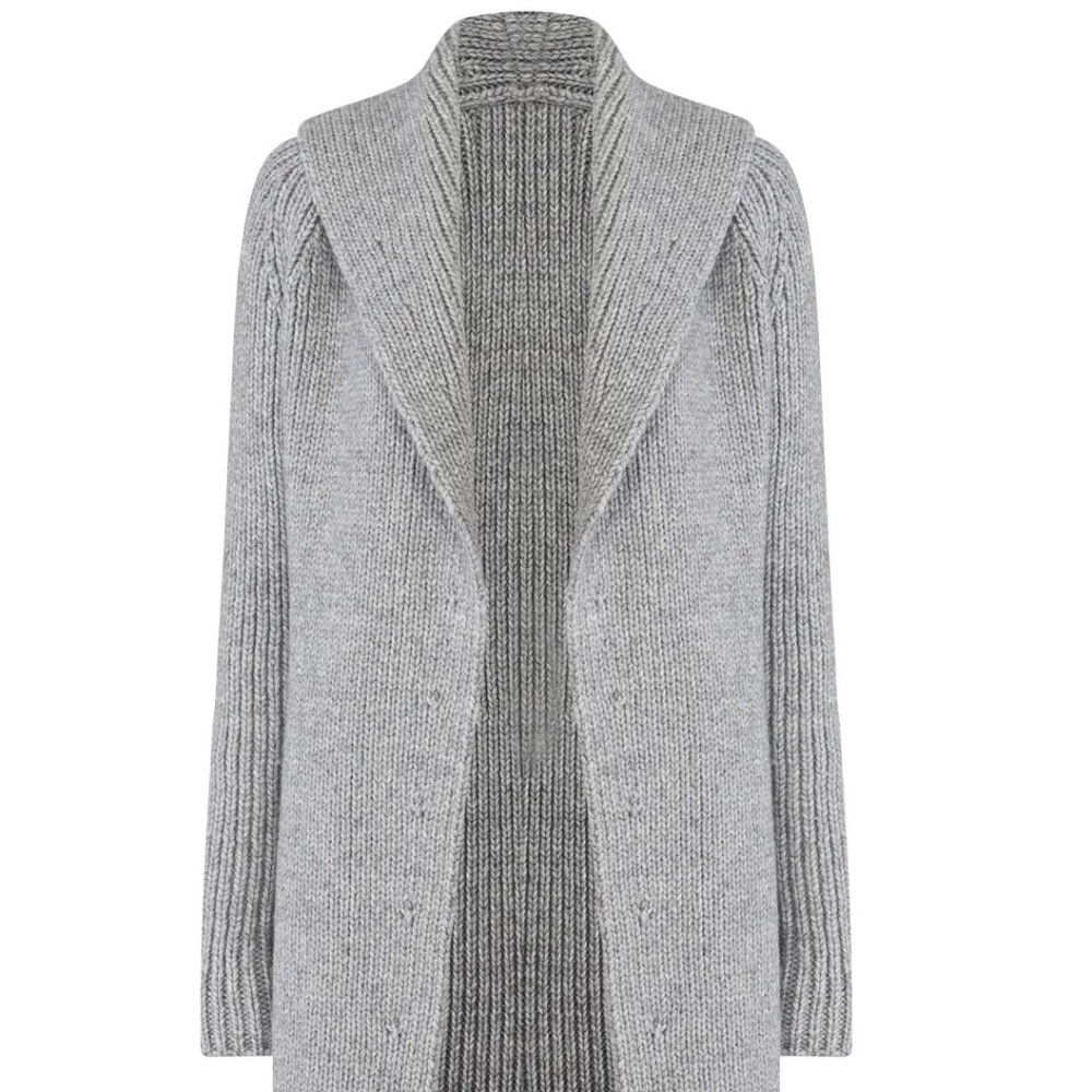 KAUFMANFRANCO Pearl Grey Sweater Coat, Size S